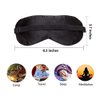 Sleep Eye Mask for Men Women, Night Sleep Mask, Block Out Light, Soft Comfort Eye Shade Cover for Travel Office Home Blindfold with Adjustable Strap Black (Off White)