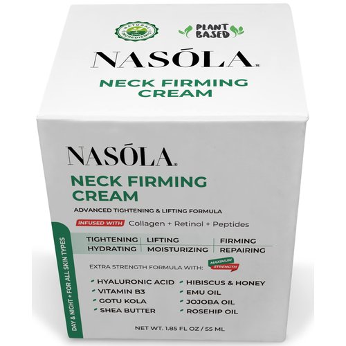 Nasola Neck Firming Cream with Retinol Collagen & Hyaluronic Acid Lifting - Turkey, Saggy Neck Tightener, Skin Tightening Cream, Anti Aging Moisturizer for Décolleté, 1.85 Fl Oz