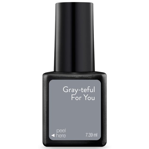 Sensationail “Gray-teful For You” Nail Gel For up to 2 Weeks of Dazzling Color, LED Lamp Required, Long-Lasting Finish, No Dry Time, Gray, 0.25 Fl Oz