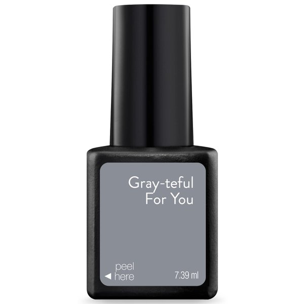 Sensationail “Gray-teful For You” Nail Gel For up to 2 Weeks of Dazzling Color, LED Lamp Required, Long-Lasting Finish, No Dry Time, Gray, 0.25 Fl Oz