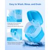 JMU Denture Bath Case, Denture Cup for Soaking Dentures with Strainer Basket Tray for Dentures, Mouth Guard Storage Case