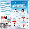 EOBOH 6 Pack Christmas Craft Snowman Kit, DIY Snowman Craft Kit for Kids, Build a Snowman Indoor Decor, Creative Air Dry Modeling Clay, Xmas Activities Snowman Making Kit for Toys Favors