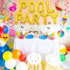 Summer Pool Beach Hanging Swirls 15 Pack Foil Ceiling Hanging Swirls Pool Party Balloons Swimming Pool Party Favors Beach Party Banner Beach Party Balloons