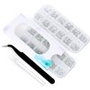 5136Pcs Flatback Clear Crystal Rhinestones Set for Nail Art Glass Tumblers Glitter Round with Picking Pen and Tweezer(SS4 ~ SS16)