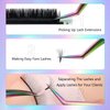 EMEDA 2pcs Eyelash Tweezers, Straight and Curved Volume Tweezers Eyelash Extensions, Fiber Tip Tweezers for Lash Extensions, Stainless Steel Lash Tweezers for Lash Artist and Beginners