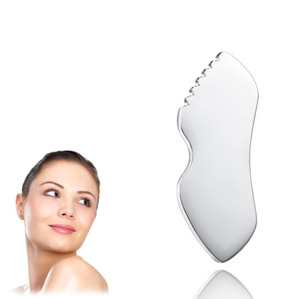 Stainless Steel Gua Sha Tool - Gua Sha Facial Tools - Body Gua Sha Tool - Face Massager Tool - Facial & Neck Massage Tool - Face Tools for Skincare - Massager Metal Gua Sha Tool for Blood Circulation