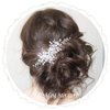 Latious Silver Bride Wedding Hair Comb Crystal Bridal Side Comb Pearl Hair Piece Rhinestone Hair Accessories for Women and Girls