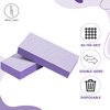 Artist Land Slim Purple Buffer Set – (80/100 Grit) - 50 Ct- Professional Grade Salon Quality Nail Buffing Blocks Pack for Pre-Application of Polish, Gel, Acrylic, Double-Sided Nail Buffer Blocks
