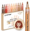 YOOHO Skin Tone Acrylic Paint Pens, Paint Markers for Wood,Glass,Fabric,Rocks Painting Paint Pens (2mm skin tone)