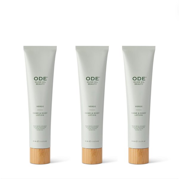 McEvoy Ranch Verde Hand & Body Tube Lotion (3-pack) by ODE Olive Oil Beauty, Travel Size, Organic EVOO, California Made, Everyday Hydration