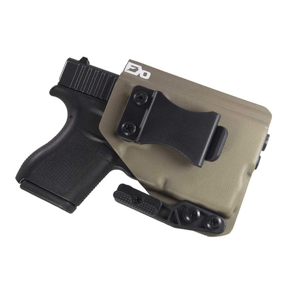 FDO Industries -Formerly Fierce Defender- IWB Kydex Holster Compatible with Glock 43 w/ TLR6 The Paladin Series -Made in USA- (Flat Dark Earth)