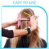 7 Pieces Hair Braiding Tools Magnetic Pin Wristband and 2 Pieces Stainless Steel Pintail Rat Tail Comb with 4 Pieces Wide Teeth Alligator Sectioning Hair Clip for Hair Braid Tool(Vivid Colors)