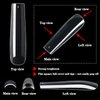 600PCS Square Nail Tips Full Cover, 3XL Clear Nail Tips for Acrylic Nails Professional, XXXL Full Cover Nail Tips No C Curve, Extra Long Tapered Square Fake Nails for Salons Home DIY Nail Art 12 Sizes