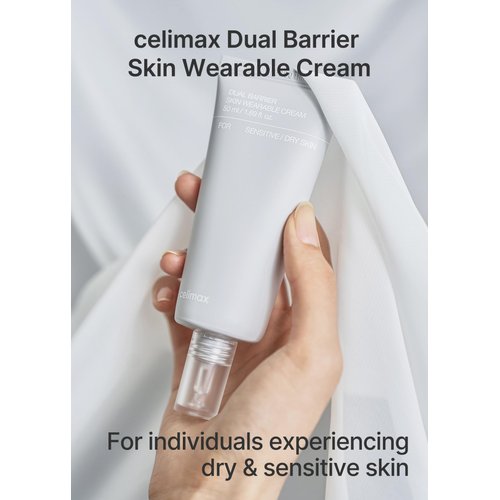 celimax Dual Barrier Skin Wearable Cream | Long Lasting Cream Face Moisturizer with Ceramides, Hyaluronic Acid, Moisturizing, Hydrating, Soothing, Repairing, Day & Night Cream, 50ml