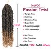 Passion Twist Hair - 8 Packs 14 Inch Passion Twist Crochet Hair For Women, Crochet Pretwisted Curly Hair Passion Twists Synthetic Braiding Hair Extensions (14 Inch 8 Packs, T27)