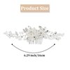 Wedding Bridal Hair Comb Rhinestone Hair Pieces for Brides Pearl Bridal Hair Pins Crystal Headpiece Wedding Silver Hair Accessories for Brides YISSION