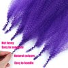 Afro Twist Hair 28 Inch 8 Packs, Springy Afro Twist Hair Pre Fluffed Spring Twist Hair Pre Stretched Wrapping Hair for Soft Locs Hair Extensions (8-Purple#)