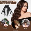 welltop Heatless Hair Curler, Satin No Heat Hair Curling Rod Headband for Long Hair with Silk Sleep Cap and 2 Hair Clips, Soft Rollers Hair Curlers to Sleep in Overnight for Women Girl, Black