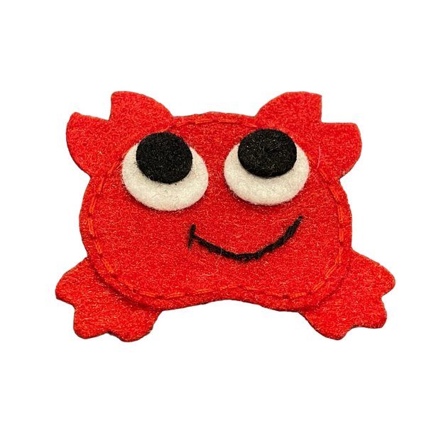 Crab Hair Clip, Felt Hair Clip, Girls Hair Accessories, Nautical, Ocean, Summer, Beach, Red