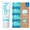 hello Antiplaque and Whitening Fluoride Free Toothpaste, Natural Peppermint Flavor, SLS Free, Gluten Free, Peroxide Free, Vegan, 4.7 Ounce (Pack of 4)