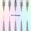 Makartt Double-Ended Nail Art Brushes Set, 5PCS Nail Design Brushes Dotting Pen Multifunctional Nail Design Tools Kit Including Nail Liner Brush and Nail Dotting Pens for UV Gel Nail Home Salon Use
