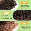 Silike 10packs Yanky Twist Crochet Braids Hair Extensions Ombre Brown Short Curly Marlybob Hair Extensions For Women(T30, 10)