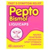 Pepto Bismol Liquicaps, Upset Stomach Relief, Bismuth Subsalicylate, Multi-Symptom Relief of Gas, Nausea, Heartburn, Indigestion, Upset Stomach, Diarrhea, 48 Liquicaps
