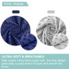 OWLOWLA 2Pack Nursing Pillow Cover Grey&Navy Nursing Pillow Covers Set Breastfeeding Pillow Slipcover Fits Naked Nursing Pillow for Baby Boy Girl(Silver Gray/Navy)