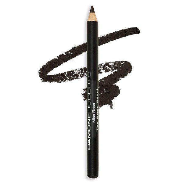 Damone Roberts Miss Ross Eyebrow Pencil - Powder & Wax Eyebrow Definer, Long-Lasting, Smudge-Proof, Cruelty-Free Formula for Naturally Defined Eyebrows (Soft Black)