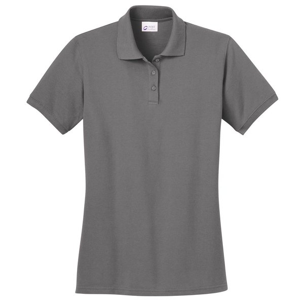Port & Company Women's Ring Spun Pique Polo S Medium Grey