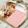 ibasenice Miniature Dollhouse Bedding - 1 Set Dollhouse Sheets Throw Pillow Set Cloth Doll House Bedding Kit