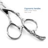 Hair Thinning Shears 5.5 Inch Hair Thinning Scissors for Women Professional Barber Scissors 440C Hair Scissors Barber Shears 28 Teeth Rose handle KINSARO