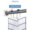 ADHERION Adhesive Shower Rod Holders | No Drilling Shower Curtain Rod Holders For Wall | Shower Curtain Wall Mount | Stick On Shower Bar Holder | White 2 Pk | No Drilling | Shower Rod Not Incl |