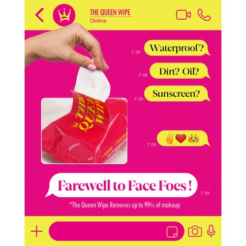 [K-Beauty] The Queen Wipe Micellar Wipes Cleansing Towelettes Face & Eye Makeup Remover Wipes Facial Cleansing Cloths Gently Removes Oil & Waterproof Makeup | No Harsh Ingredients (25 Wipes x2)