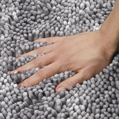 SoHome Spa Step Luxury Plush Chenille Shag Machine Washable Ultra Soft Standard Toilet Lid Cover 18.5"x19.6" Blush