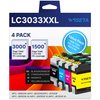 LC3033 XXL Ink Cartridges Replacement Compatible for Brother LC3033 XXL LC3033XXL Super High-Yield to Use with MFC-J995DW MFC-J805DW MFC-J815DW MFC-J995DW XL MFC-J805DW XL MFC-J815DW (4 Pack)