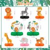 Safari Birthday Decorations Table Centerpiece - Jungle Animals Theme Party Supplies, Honeycomb Table Toppers for Animal Jungle Theme Party Decorations