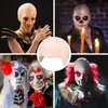 Bouiexye 8 PCS Halloween Makeup Latex Bald Cap Think Bald Caps for Halloween Theme Party Cosplay for adults Women Men Bald Head Wig Cap Bald Hat Costume Accessory