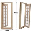 AUEAR, 1:12 Dollhouse Miniature Furniture Unpaint Wooden Doors for DIY Scene Doll Home Furniture Craft (14 Panel)