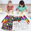 24 Pcs Welcome Back To School Coloring Books Bulk,First Day of School Party Favors Goodie Bags Fillers Stuffers DIY Craft Activity Coloring Books for Ages 2-4-8-12 Kindergarten School (Black)