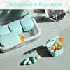 Pill Organizer SOFISO 4/6 Grid Free Assembly Travel Medicine Organizer 10 Day Pill Organizer Portable Pill Box Waterproof Pill Case Daily Medication Carry Case for Vitamins, Fish Oils, Supplements