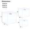 Cliselda 3pcs Clear Acrylic Display Boxes, Acrylic Cube Stand Risers Plastic Square Containers, Decorative Acrylic Storage Boxes for Collectibles,Wedding, Party, Treats, Jewelry ( Box Without Lid )