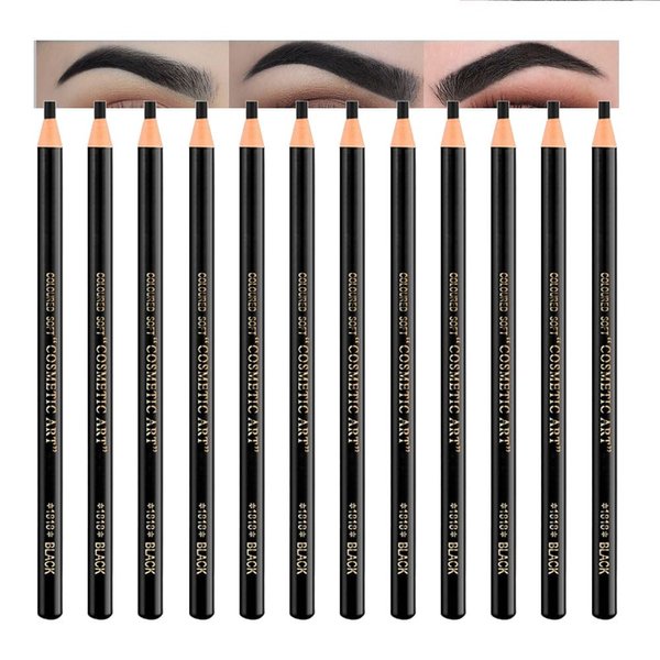 5 Pcs Waterproof Dual-Sided Fine Tip Brow Pencils Pack,Ultra-Fine Mechanical Pencil,Draws Tiny Brow Hairs, Defines, Fills Brows, Shapes, Contours, Combs, (Pack of 5)-Black