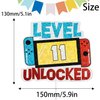 Level 11th Unlocked Cake Topper - Electronic Games Theme Boys Birthday Party Decorations Supplies - 11th Happy Birthday