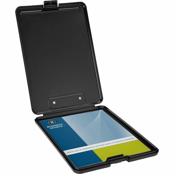 Business Source 37513 Storage Clipboard, Plastic, 9-Inch x13-Inch , Letter, Black