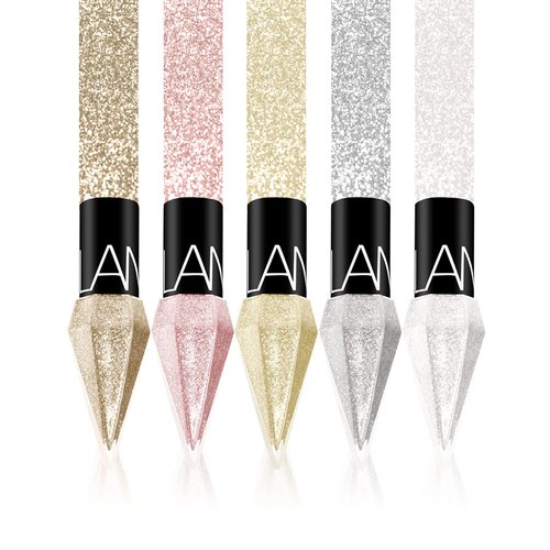 LAMUSELAND Glitter Liquid Eyeliner Set, 5 Colors/Pack Metallic Shimmer Pigment Liquid Eye Liner Pen, Diamond Waterproof Long Lasting Colorful Eyeshadow Makeup Set for Women Girls (5pcs)