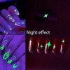 8PCS Luminous Nail Stickers,3D Self-Adhesive Fluorescence Flame Cloud Rainbow Nail Stickers Decals Glow in The Dark for Halloween Nail Art DIY Decoration