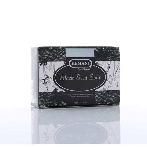 Hemani Black Seed Bar Soap - All Skin Types - 75g (2.65 oz) - 100% Halal All Natural Bar Soap - Improve Skin Health
