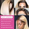 Ombre Blonde Bob Wig Human Hair Lace Front Wigs for Black Women 8 Inch 1B/613 Ombre Blonde Bob Lace Front Wigs Pre Plucked HD Lace Frontal Wigs 180 Density 13x4 Glueless Lace Front Wigs Human Hair