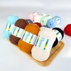 150g (3x50g) 3 Pieces of Mixed/Solid Color Crochet Knitting and Handicraft Yarn in Bulk, Fluffy and Soft, Worsted 100% Acrylic Yarn (Carbon Black)